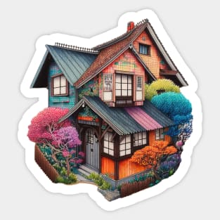 The houses of Ōsaka Sticker